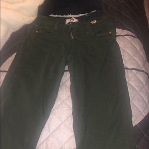 hunter green paige jeans